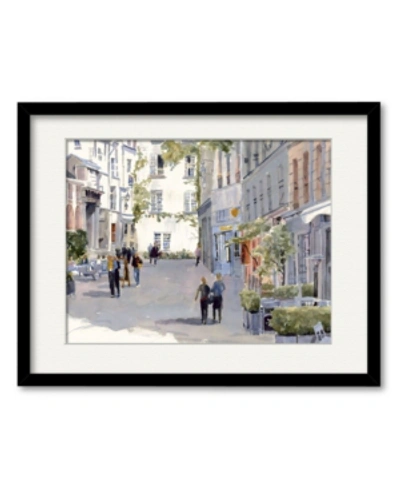 Courtside Market Paris Street 16" X 20" Framed And Matted Art In Multi