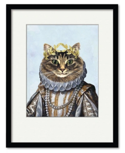 Courtside Market Cat Queen 16" X 20" Framed And Matted Art In Multi