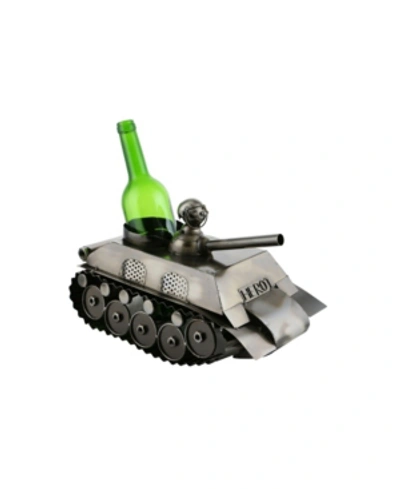 Wine Bodies Tank Wine Bottle Holder In Silver