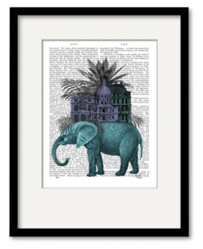 Courtside Market Elephant And Citadel 16" X 20" Framed And Matted Art In Multi
