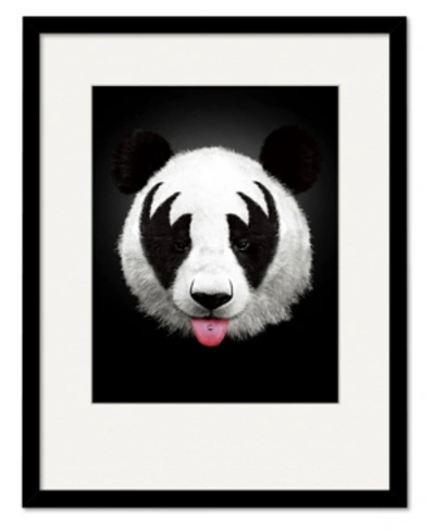 Courtside Market Panda Rocks 16" X 20" Framed And Matted Art In Multi