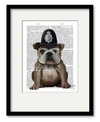 Courtside Market Bulldog Policeman 16" X 20" Framed And Matted Art In Multi