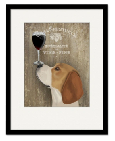 Courtside Market Beagle Au Vin 16" X 20" Framed And Matted Art In Multi