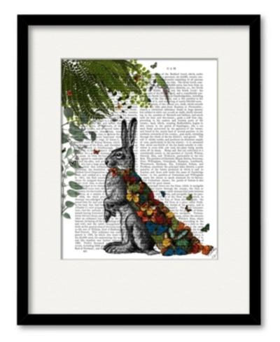 Courtside Market Hare With Butterfly Cloak 16" X 20" Framed And Matted Art In Multi