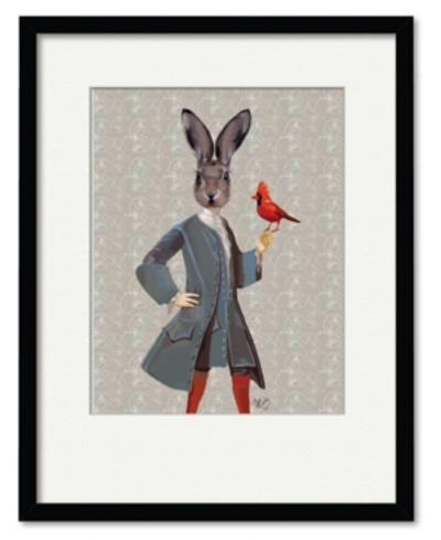 Courtside Market Rabbit And Bird 16" X 20" Framed And Matted Art In Multi