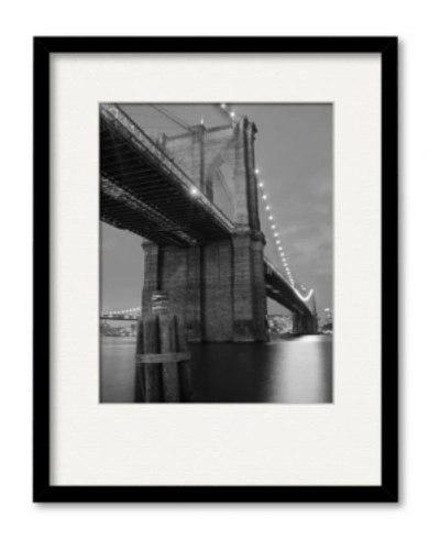 Courtside Market Brooklyn Bridge Shadow 20" X 24" Framed And Matted Art In Multi
