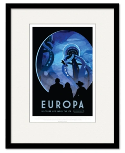 Courtside Market Europa-discover Life Under The 16" X 20" Framed And Matted Art In Multi