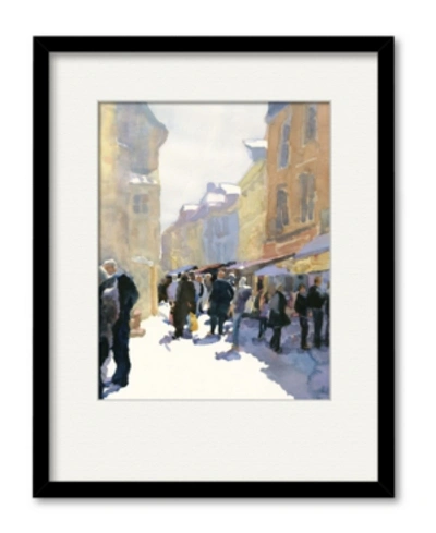 Courtside Market Street Fair Paris 20" X 24" Framed And Matted Art In Multi