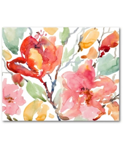 Courtside Market Watercolor Flowers 20" X 24" Gallery-wrapped Canvas Wall Art In Multi