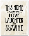 COURTSIDE MARKET LOVE, LAUGHTER AND WINE 20" X 24" GALLERY-WRAPPED CANVAS WALL ART
