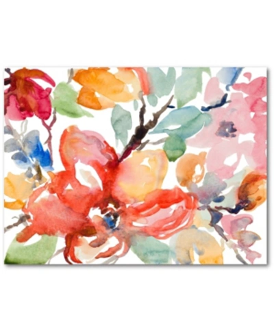 Courtside Market Watercolor Flowers 20" X 24" Gallery-wrapped Canvas Wall Art In Multi