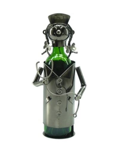 Wine Bodies Nurse Wine Bottle Holder In Silver