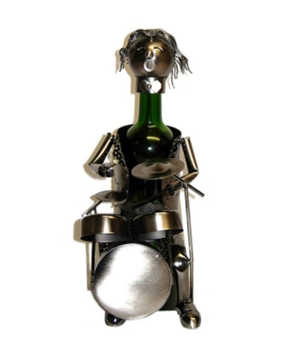 Wine Bodies Drummer Wine Bottle Holder In Silver