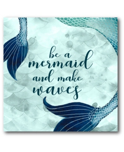 Courtside Market Mermaid Quotes I 16" X 16" Gallery-wrapped Canvas Wall Art In Multi