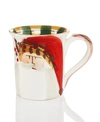 Vietri Old St. Nick Striped Hat Mug In Multi