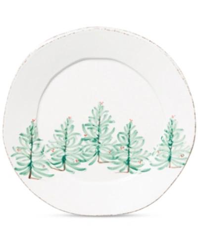 Vietri Lastra Holiday Round Platter In Multi