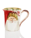 Vietri Old St. Nick Striped Hat Mug In Multi