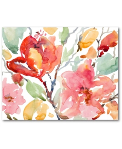 Courtside Market Watercolor Flowers 30" X 40" Gallery-wrapped Canvas Wall Art In Multi