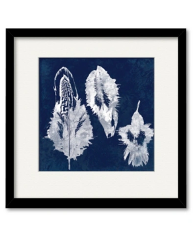 Courtside Market Feathers 16" X 16" Framed And Matted Art In Multi