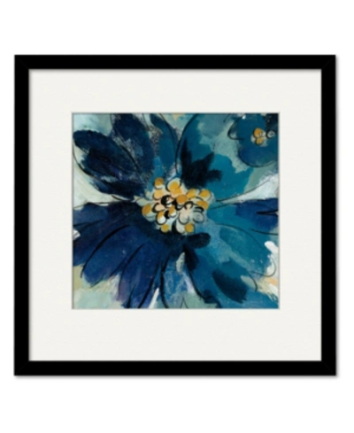 COURTSIDE MARKET INKY FLORAL III 16" X 16" FRAMED AND MATTED ART