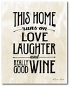 Courtside Market Love, Laughter And Wine 16" X 20" Gallery-wrapped Canvas Wall Art In Multi