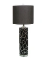 JECO CERAMIC TABLE LAMP WITH CRYSTAL BASE