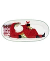 Vietri Old St. Nick Small Oval Platter In Handpainted