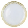 VIETRI RUFOLO GLASS GOLD ROUND PLATTER