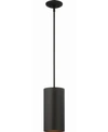 Volume Lighting 1-light Cylinder Mini Pendant In Black