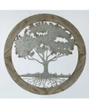 LUXEN HOME METAL TREE AND WOOD FRAME WALL DECOR