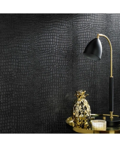 Graham & Brown Graham Brown Crocodile Black Wallpaper