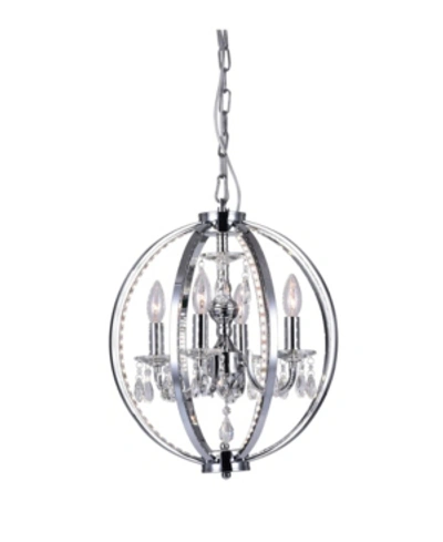Cwi Lighting Bird Cage 4 Light Chandeliers In Chrome