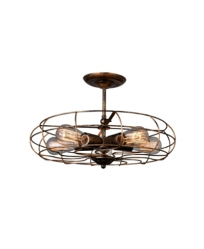 Cwi Lighting Pamela 5 Light Flush Mount In Copper