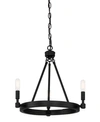 Designer's Fountain Designers Fountain Fiora 3 Light Chandelier In Black