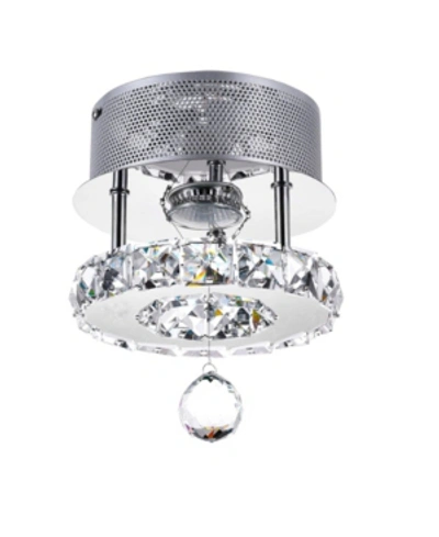 Cwi Lighting Ring Led Flush Mount In Chrome