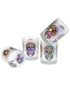 CULVER SUGAR SKULL DOF GLASS 14-OUNCE SET OF 4