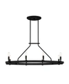 Designer's Fountain Designers Fountain Fiora 8 Light Linear Chandelier In Black