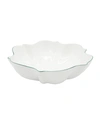 Twig New York Amelie Forest Green Rim Serving Bowl In White