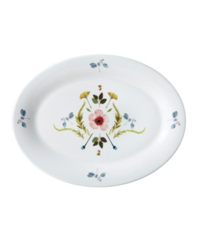 Twig New York Scandinavian Floral 14" Oval Platter In Multi