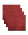 Elrene Poinsettia Elegance Jacquard Holiday Placemat, Set Of 4 In Red