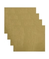 Elrene Poinsettia Elegance Jacquard Holiday Placemat, Set Of 4 In Gold