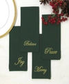 Elrene Holiday Sentiments Napkins, Set Of 4 In Green