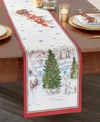 ELRENE SANTA'S SNOWY SLEIGHRIDE TABLE RUNNER