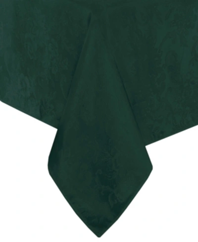 Elrene Poinsettia Elegance Jacquard Holiday Tablecloth In Green