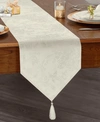 ELRENE POINSETTIA ELEGANCE JACQUARD HOLIDAY TABLE RUNNER