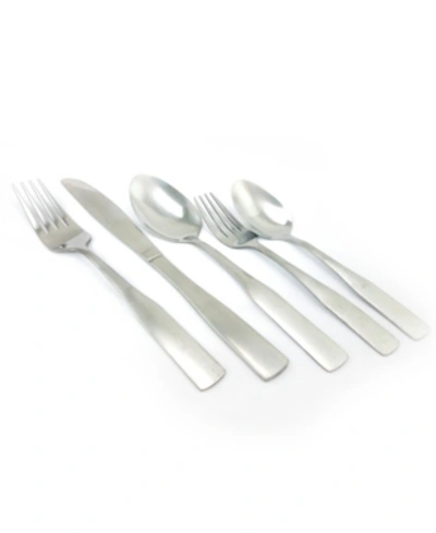 Gibson Home Abbeville 61 Piece Flatware Set With Wire Caddy In Silver