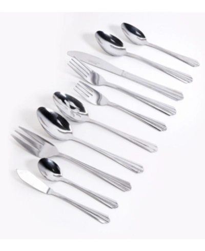 Gibson Home Classic Canberra 45 Piece Flatware Set In Silver-tone
