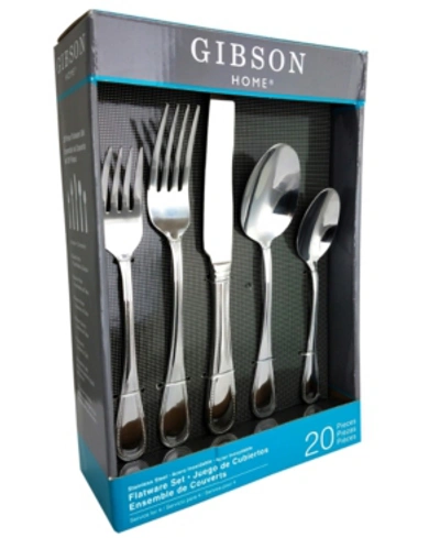 Gibson Home Herington 20 Piece Flatware Set In Silver-tone