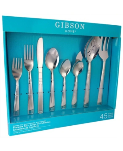 Gibson Home Astonshire 45 Piece Flatware Set In Silver-tone