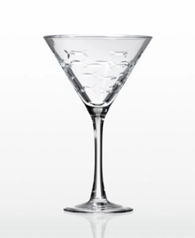 Rolf Glass School Of Fish Martini 10oz - Set Of 4 Glasses